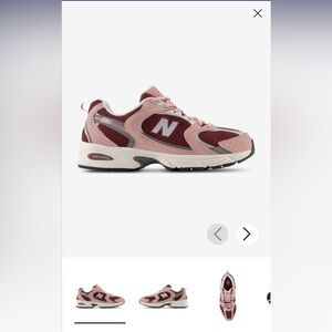 New Balance 530 Pink and Burgundy Sneakers